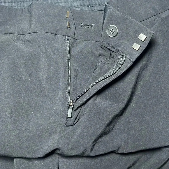 Athleta Black Cropped Nylon Pants Active Outdoor Workout Casual Performance - Picture 4 of 6